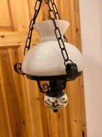 Lampe Hängelampe Keramik Schmiedeeisen Glas Schwarz Retro Thüringen - Rudolstadt Vorschau