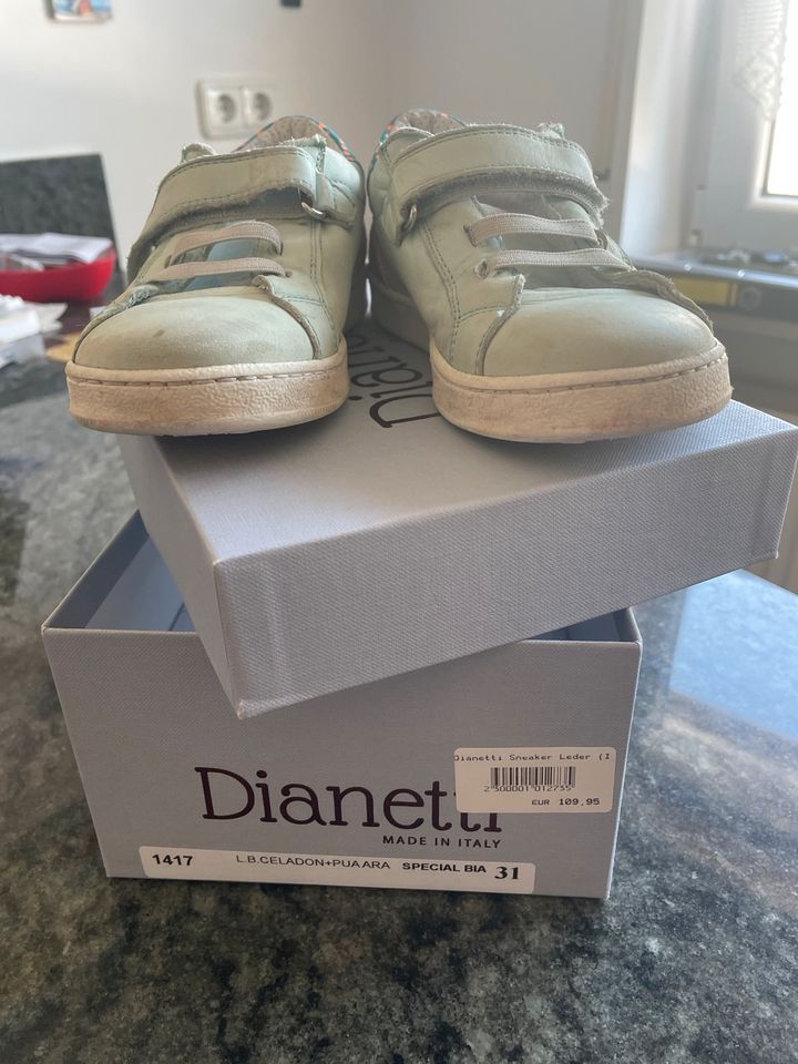 Dianetti Sneaker Leder Halbschuh mit Klett in Fürstenfeldbruck