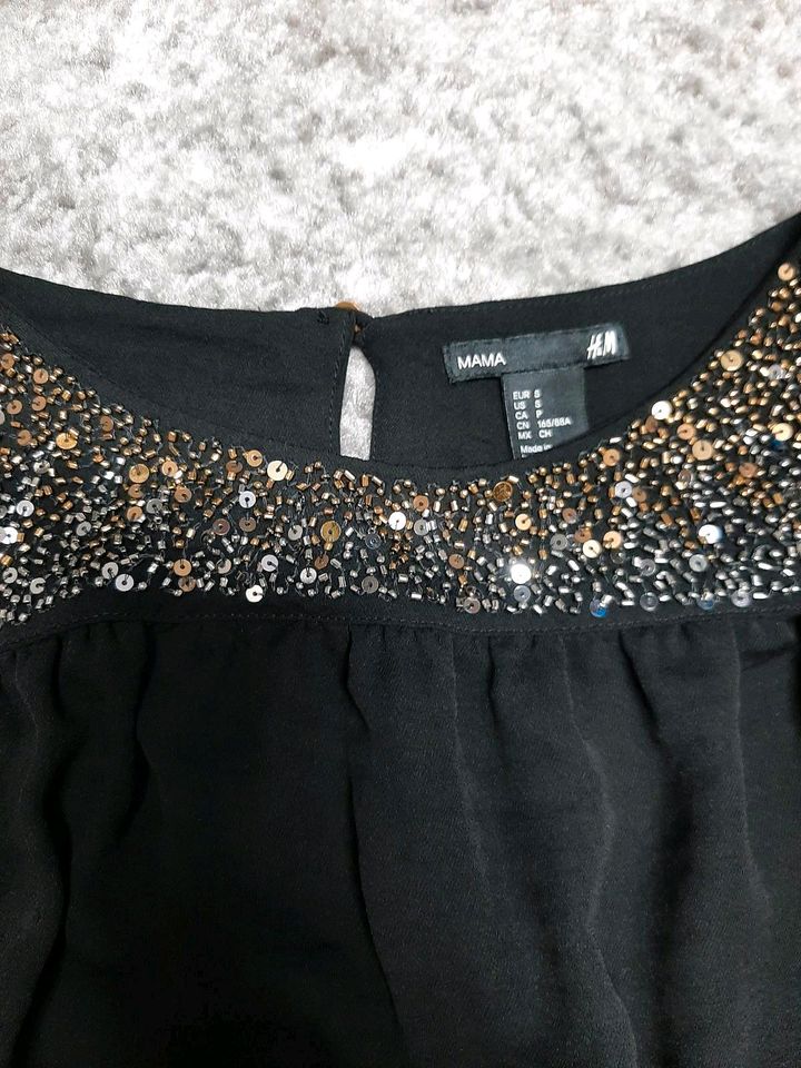 H&M Mama Umstandsshirt Tunika Bluse Glitzer festlich Gr. S in Augsburg