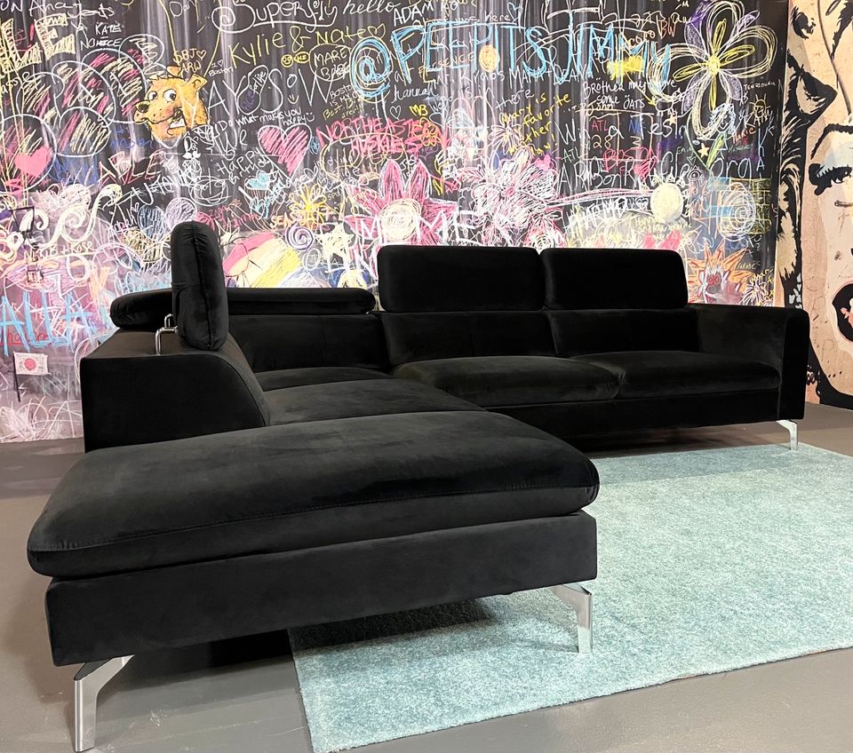 Sofa Couch Wohnlandschaft L Form in Samthapthik in Köln