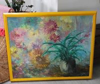 Ölbild Wandbild Bild Blumen  M. Lemke Kr. Altötting - Töging am Inn Vorschau