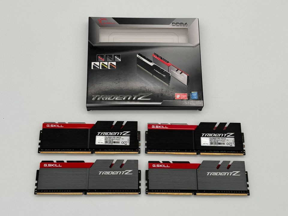 32GB (4x 8GB) G.Skill TridentZ DDR4 3600MHz F4-3600C15D-16GTZ in Pforzheim