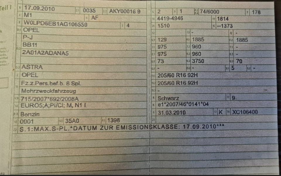 Opel Astra in Fuessen