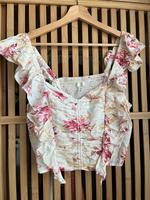 Neu! Florales Crop Top mit Rüschen Hessen - Wiesbaden Vorschau