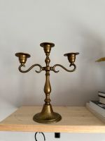Kerzenhalter Messing Gold Bronze vintage Kandelaber drei Kerzen Nordrhein-Westfalen - Rees Vorschau