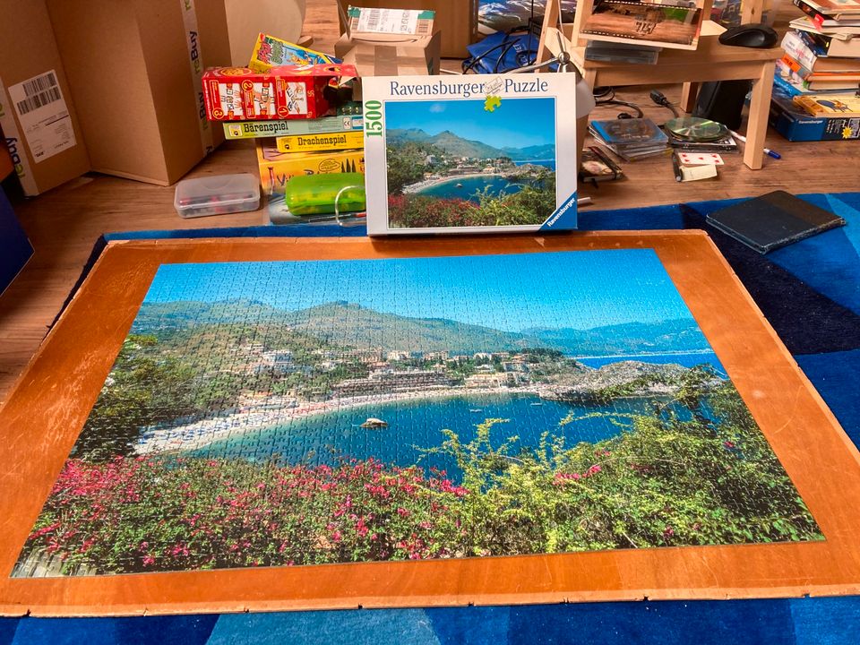 1500 Teile Puzzle von Ravensburger, Motiv: Taormina, Sizilien in Herrischried