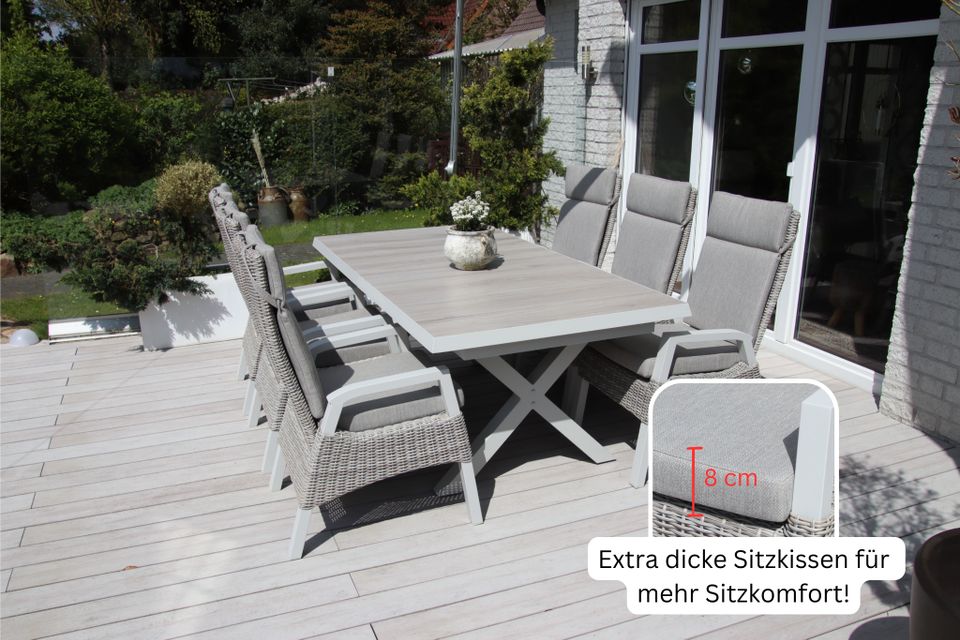 Gartensitzgruppe Gartenmöbel Gartenset Polyrattan Aluminium Möbel in Dörpen