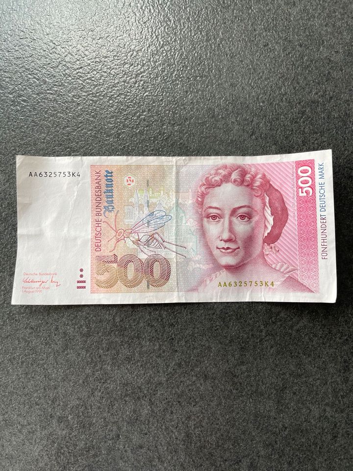 500 DM Schein von 1991 in Oberhaching