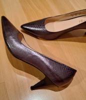 Echt Leder Heels - Kitten- Pumps - 38 - Högl - Kroko Spitz Bayern - Gersthofen Vorschau