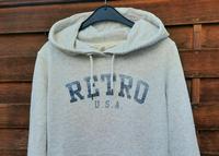 Hoodie mit Print beige-hellgrau meliert / H&M L.O.G.G. Größe S/M Bayern - Schwabhausen Vorschau