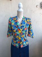 Vintage Jacke Bluse 80’s 80er Blumen Geblümt Nordrhein-Westfalen - Hilden Vorschau