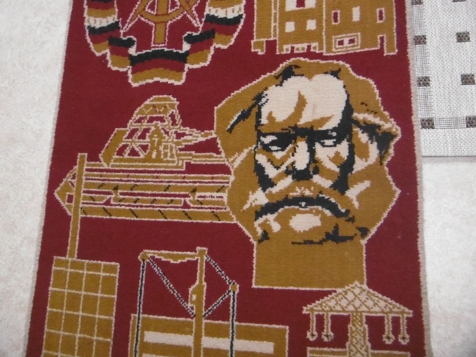 DDR Wandteppich Wandbehang 30. Jahre DDR Karl Marx Stadt in Roßwein