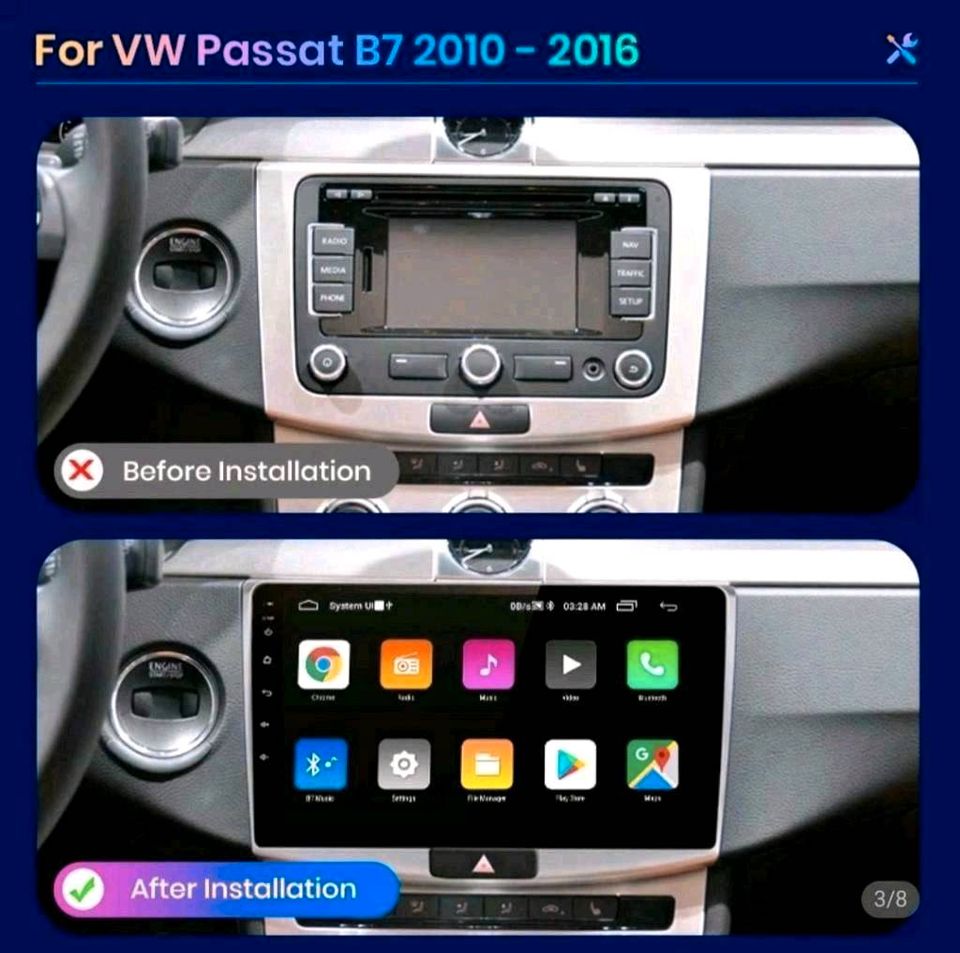 Android Autoradio Für VW Passat B7 CC 2010-2016 2din in Burghausen