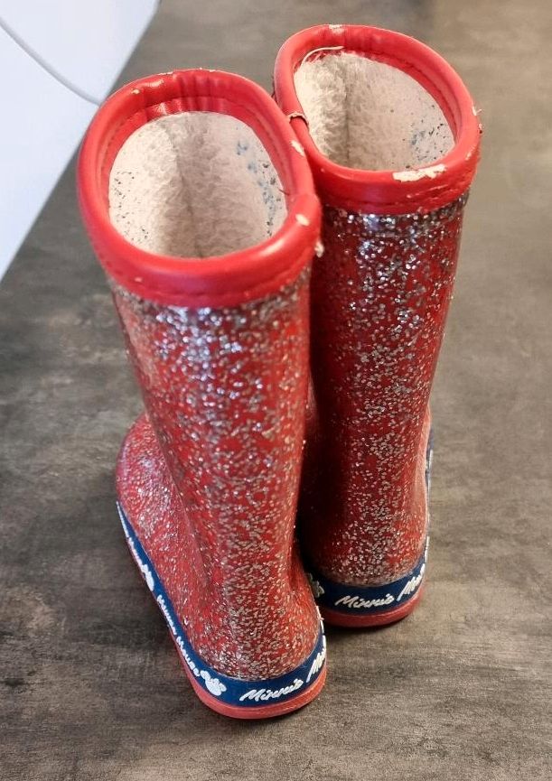 Gummistiefel Minnie Maus gefüttert glitzer in Burgstädt