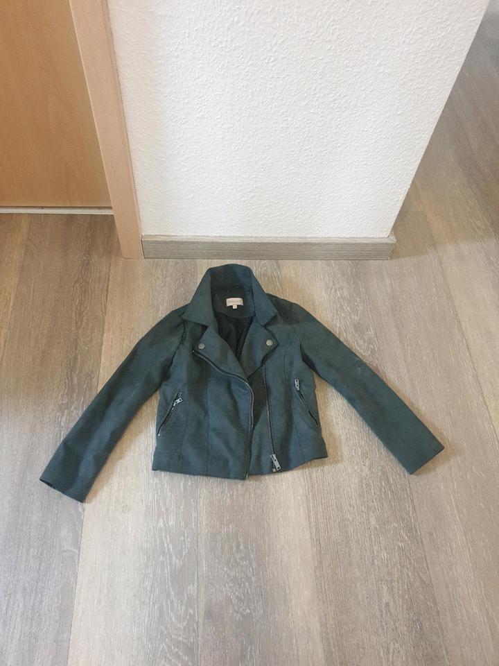 Wildleder Jacke grau/anthrazit von Kids Only Gr.134 in Billerbeck
