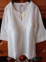 Bluse , Tunika weiss mit Spitze neu, Gr.46 Sachsen-Anhalt - Hettstedt Vorschau