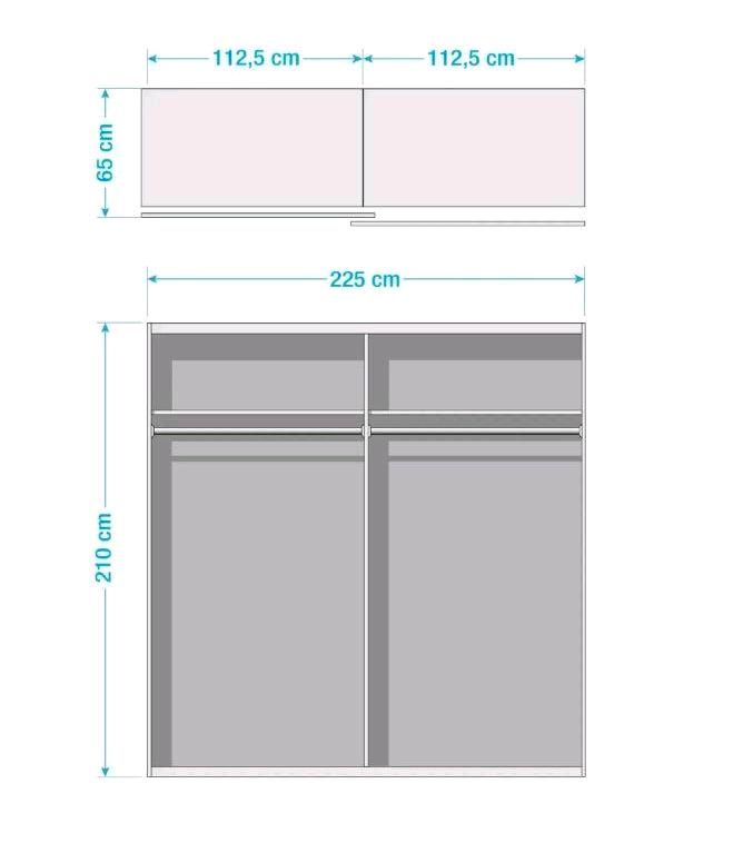 Kleiderschrank Weiß Eiche Schwebetüren in Hamburg