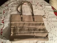 NEU bes.apart.gr.Leinen Shopper-Zip-Tasche (auInnenGoldverzierung München - Sendling-Westpark Vorschau