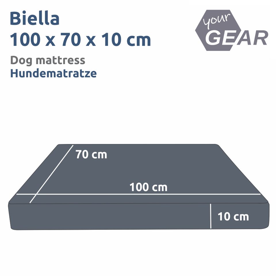 your GEAR Biella 100x70x10 cm orthopädisches Hundebett, 71373 in Bocholt
