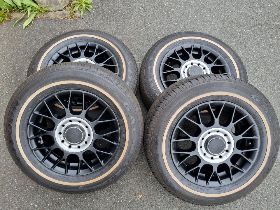 BBS FELGEN 6X14 ET33 4x100 WEISSWANDREIFEN 185/70-14 GOLF III U.A in Dietenhofen