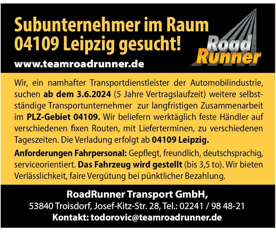 Subunternehmer im Raum 04109 Leipzig gesucht! in Leipzig