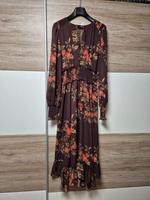 Schönes braunes H&M Kleid mit Blumenprint Größe 36 Bayern - Herrieden Vorschau