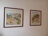 4 Aquarell Gemälde im Glasrahmen kein Öl, Druck, Bild Dresden - Löbtau-Süd Vorschau