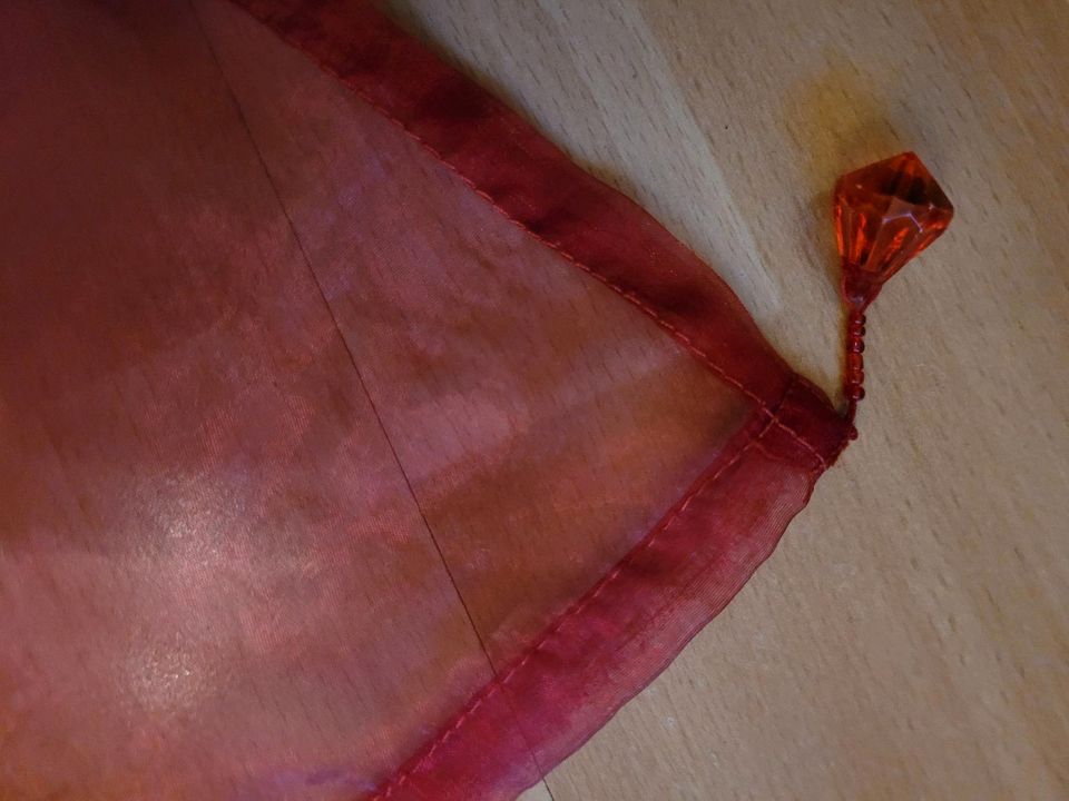 Transparente rotes Deko Tuch, Deko Tischdecke, quadratisch 135 cm in Köln