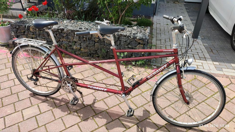 Tandem Fahrrad Schauff: fahrbereit, einwandfrei in Nackenheim