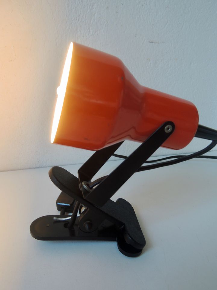 Klemmlampe Leuchte Orange Rot Space Age Midcentury Vintage 70er in Berlin