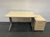 50x Top König & Neurath elektrisch Höhenverstellbare Schreibtische Ahorn/Rollcontainer/ Büroeinrichtung/ Büro Set/ Aktenschrank/ Cheftisch/ Stehtisch/ Bürocontainer/ Hochwertig/ Unterschrank Hessen - Linden Vorschau