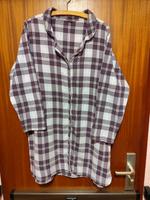 Hemdblusen Kleid Gr. 44/46 weiß /lila kariert Niedersachsen - Seesen Vorschau