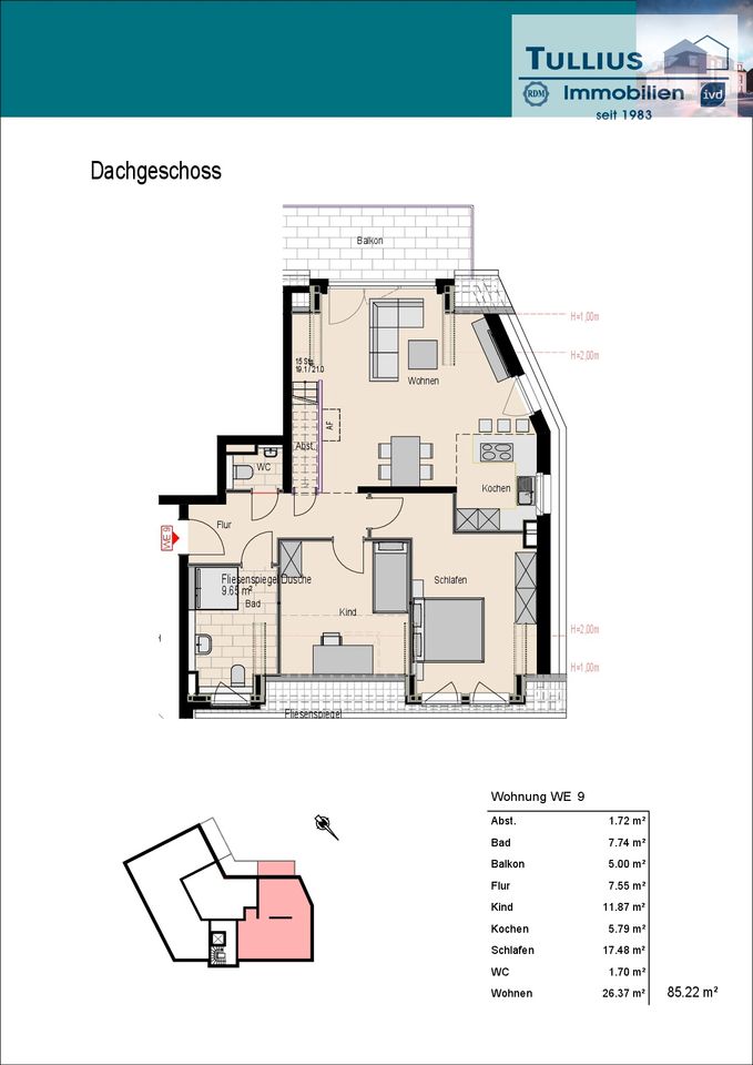 Keine Käuferprovision! Neubau 4-Zimmer - Maisonettewohnung mit Balkon & Klimaanlage in Essen