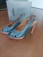 Schicke Peeptoes blau,  Slingpumps mit Plateau Gr.38 Frankfurt am Main - Sachsenhausen Vorschau