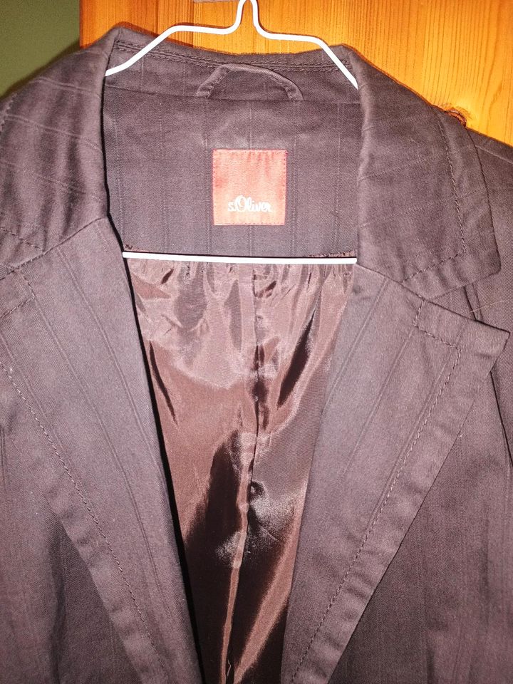 S.Oliver Damen Blazer Gr. 42 L in Dunkel Lila in Nackenheim