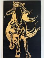 Acrylbild Pferd mit Blattgold, Original Nordrhein-Westfalen - Euskirchen Vorschau