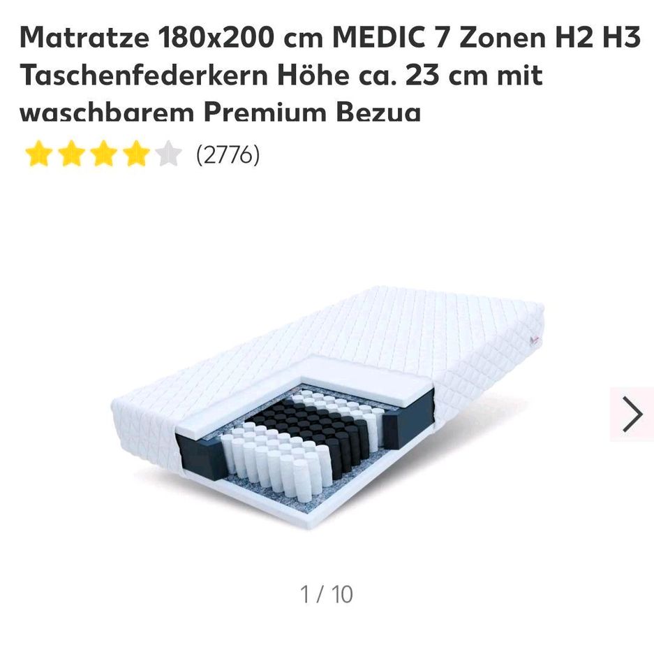 Taschenfederkern matratze 180x200cm in Leverkusen