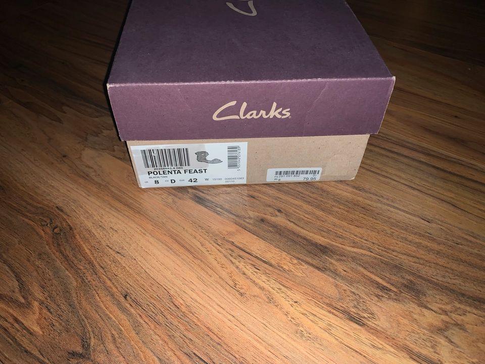 Clarks Sandalen, Gr. 42 Leder , Schwarz-Cognac in Magdeburg