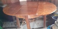 runder Holz Tisch mit Ausziehfunktion, Durchmesser 90 cm vintage Thüringen - Erfurt Vorschau