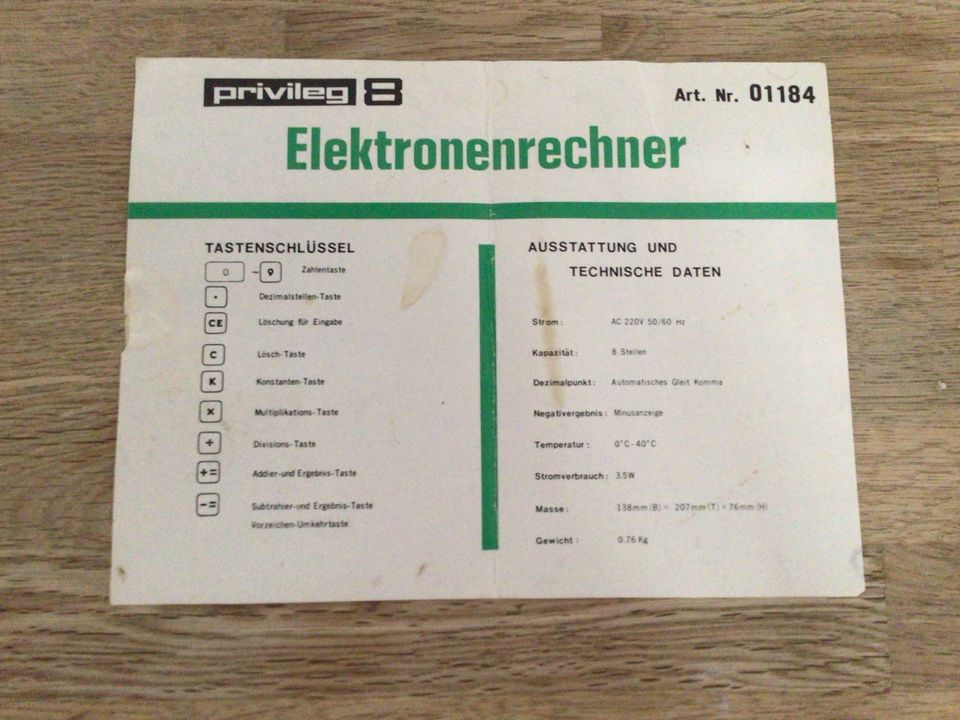 Privileg 8 Rechner, Tischrechner, Elektronenrechner in Halle