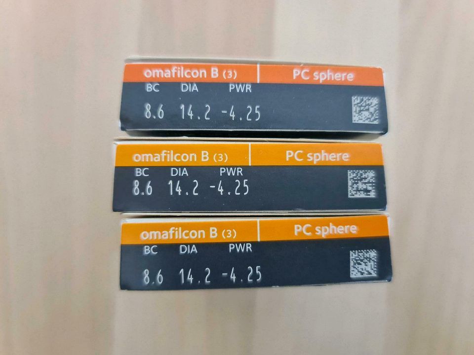 3x 3er Packung Kontaktlinsen COOL ZEO Monatslinsen Stärke -4,25 in Wellen