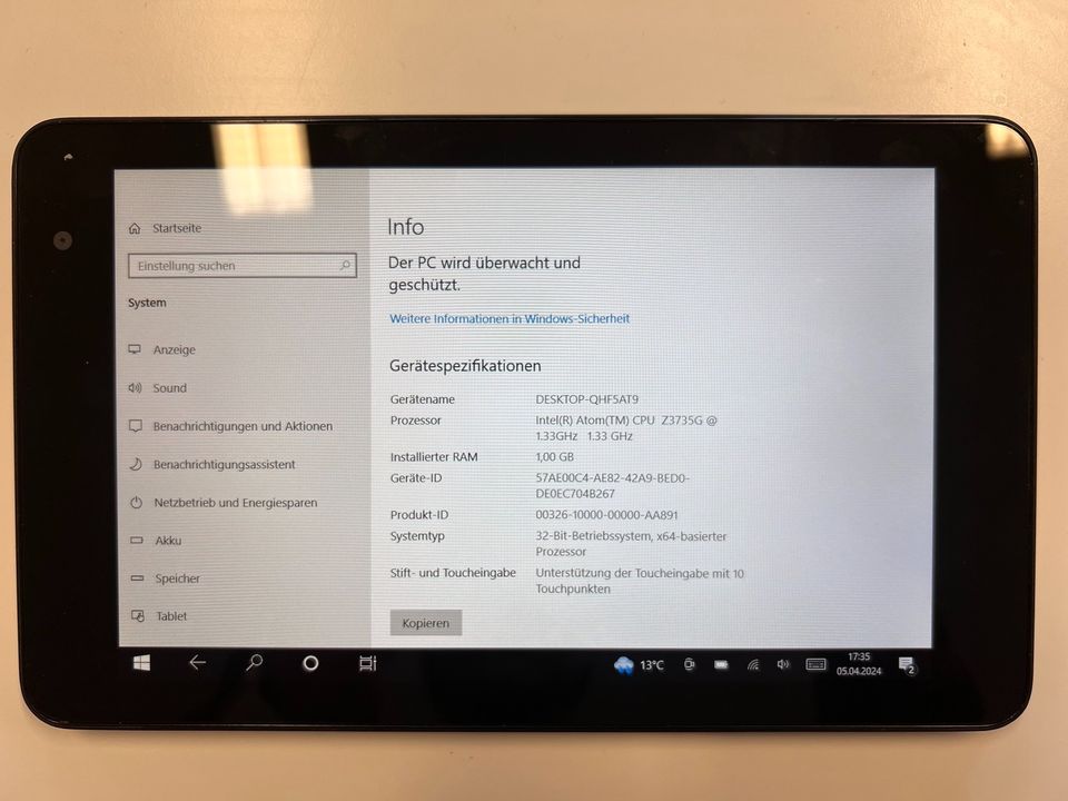 Dell Win10 Tablet 59€ Microsoft Surface Pro 7 inkl Tastatur 449€ in Kiel