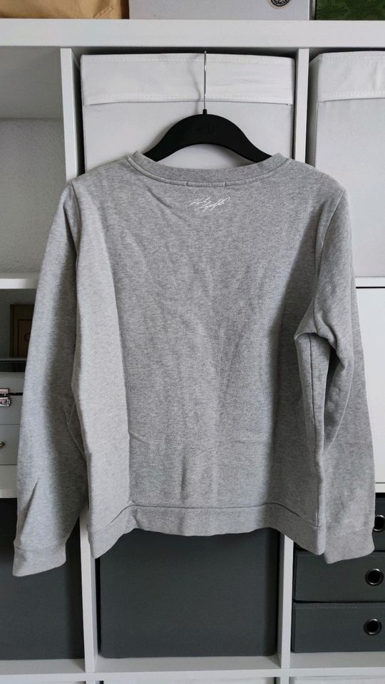 Karl Lagerfeld Sweatshirt Pullover Grau weiß L 40 in Krefeld