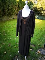 Kleid Ärmellos mit Jacke Sommer braun m Stickerei Niedersachsen - Edewecht Vorschau
