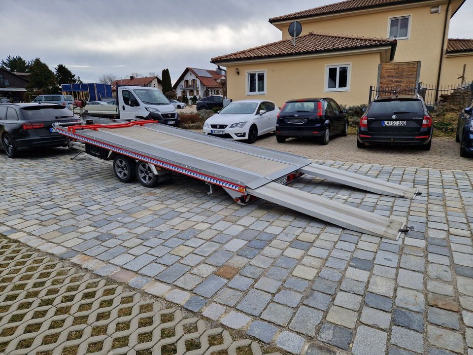 Autotransporter mieten 4,80m x 2,10m Ladefläche 2,7t Zuladung in Wildenberg