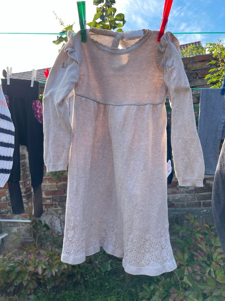 Kleid feinstrick Bio Baumwolle gestrickt strickkleid 86 beige in Görzke