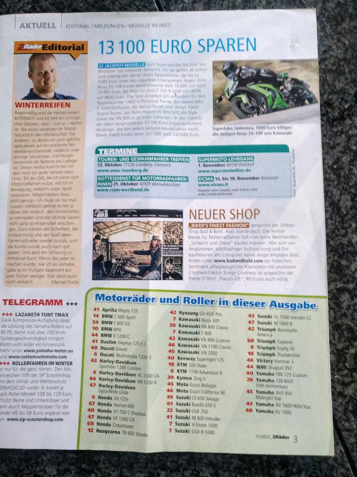 Motorrad Magazin, Custombike, 2 Räder, Biker Zeitschrift in Heilbronn