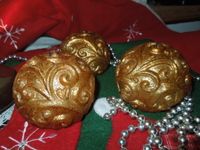 Weihnachtskugeln Echtwachs - LED - goldfarben - Ornamente Bayern - Wehringen Vorschau