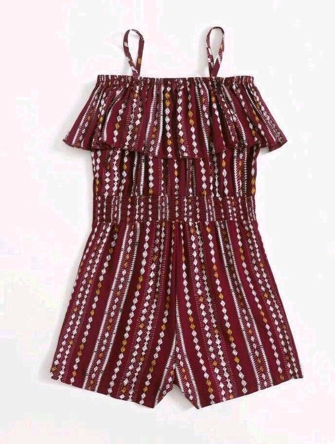 Jumpsuit Weinrot Bordeaux rot Gr. 110/116 Mädchen Neu Carmen in Vechelde