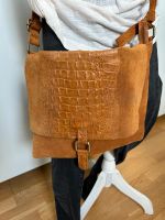 Borse in Pelle Handtasche Umhängetasche Leder braun camel Kroko Elberfeld - Elberfeld-West Vorschau